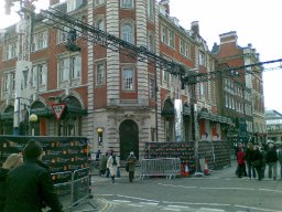 Junction of Bow Street and Russell Street