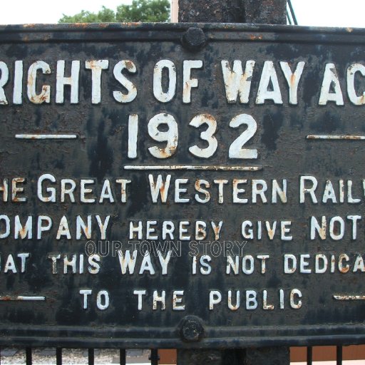 GWR Rights of Way sign, South Devon Railway