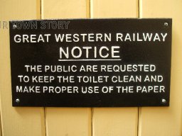 Toilet etiquette reminder, South Devon Railway
