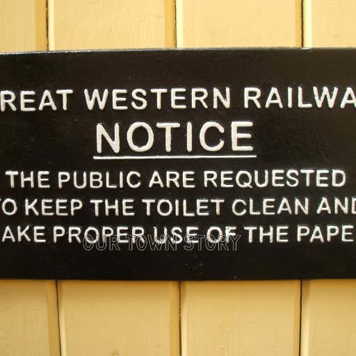 Toilet etiquette reminder, South Devon Railway