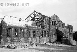 Colne Cloth Hall in disrepair, 1953