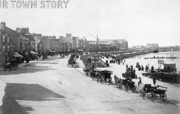 Looking west along Marine Road, Morecambe, 1880-1890