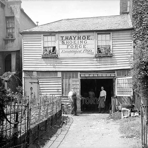 T. Hayhoe's Shoeing Forge, North Road, Highgate, 1911