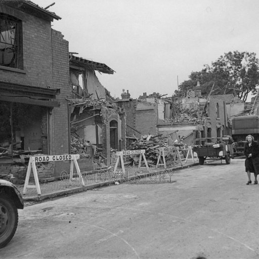 Blitz Bomb Damage in Highgate Road, Birmingham, 29th July 1942