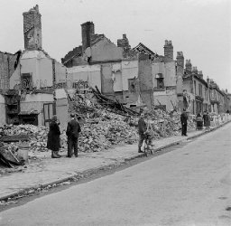 Blitz Bomb Damage in Highgate Road, Birmingham, 29th July, 1942