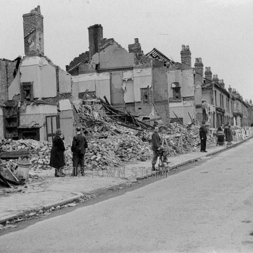 Blitz Bomb Damage in Highgate Road, Birmingham, 29th July, 1942