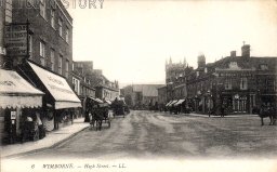 High Street from The Square, Wimborne Minster, c. 1918
