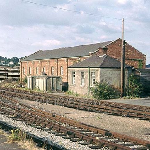Sheds at Wimborne Station, 1974