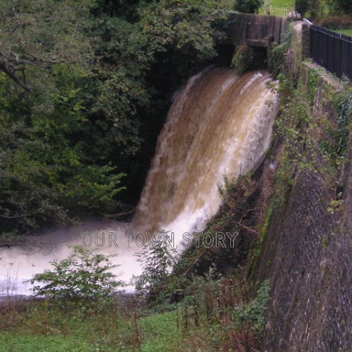waterfall from  duffryn pond