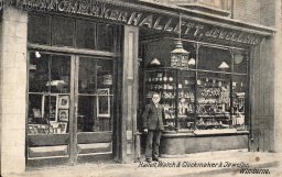 John Hallett, Watch and Clockmaker, Wimborne Minster, c. 1908