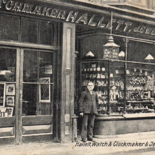 John Hallett, Watch and Clockmaker, Wimborne Minster, c. 1908