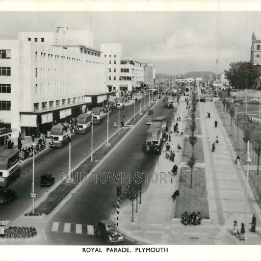 Royal Parade, Plymouth, c. 1955