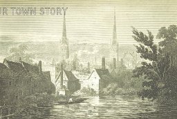 Coventry from the Priory Mill Dam, c. 1800s