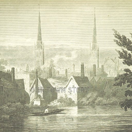 Coventry from the Priory Mill Dam, c. 1800s