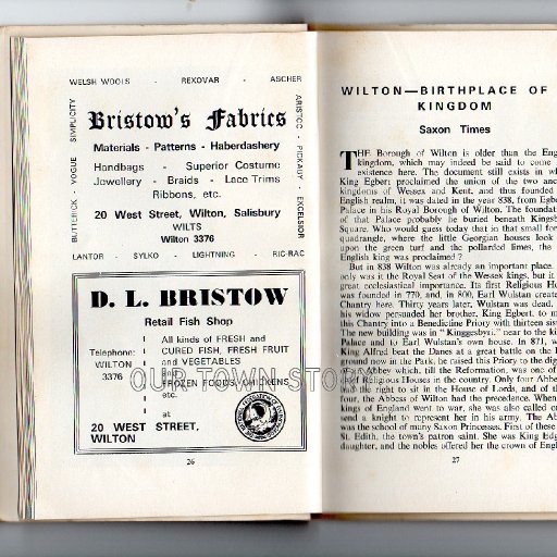 A 1969 Guide book to Wilton, Wiltshire