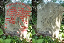 A boundary stone, Ugford, 1883