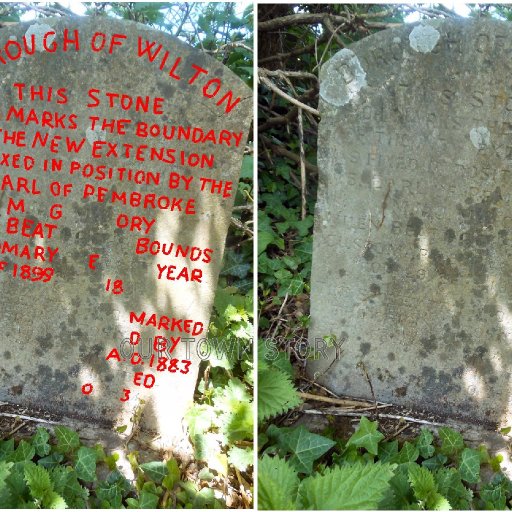 A boundary stone, Ugford, 1883