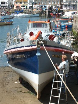 Boat maintenance detail, Mevagissey, Cornwall, 2006