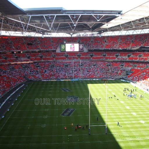 Fans congregating in the stadium for the Challenge Cup Final, Wembley, 2007