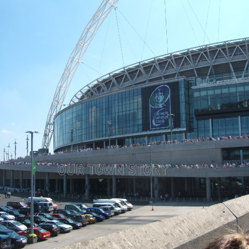 Fans winding up the ramps to Wembley for the 2007 Challenge Cup Final, Wembley