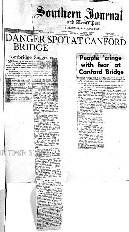 Canford Bridge problems in 1959