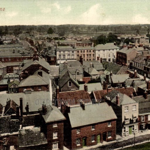 Town Centre from The Minster, Wimborne Minster, c. 1910s