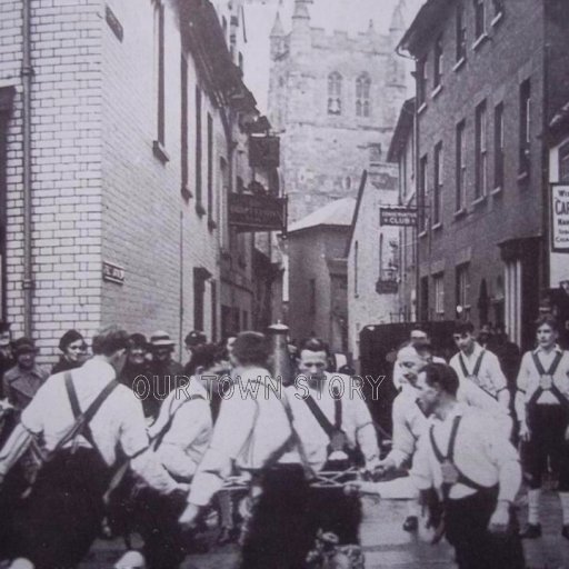 Morris Dancing in The Square, Wimborne Minster, date unknown