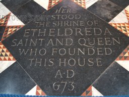 Inscription within Ely Cathedral, 2006