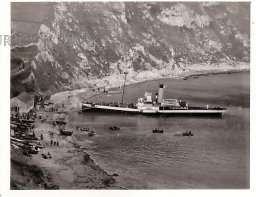 The waverley paddle steamer at Lulworth Cove 1940'S