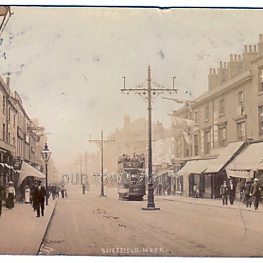 Old Postcard of Sheffield Moor, Sheffield, 1904