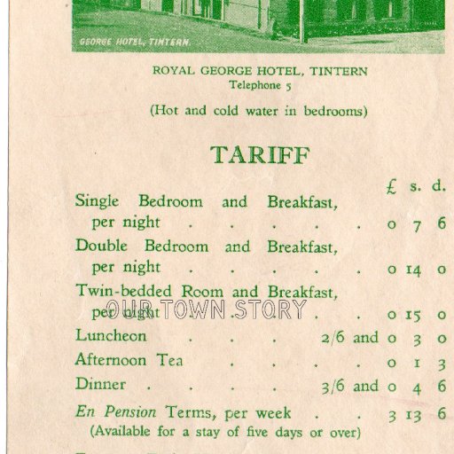 The Royal George Hotel, Tintern, 1936